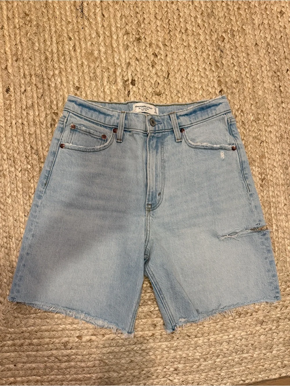 Abercrombie & Fitch Light Blue Denim Women's Shorts